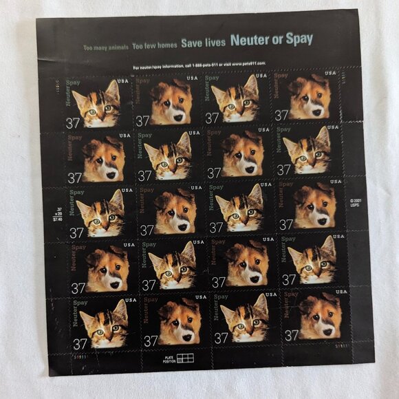 Commemorative Stamp Collection Lucy, Elvis, Moon Landing, Spay/Neuter - Picture 2 of 13